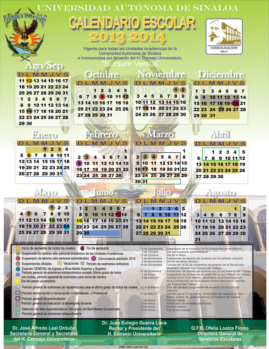 Calendario Escolar 2023 Sinaloa Uas IMAGESEE